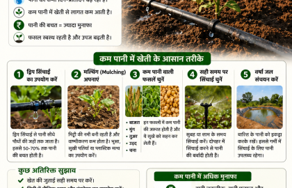 कम पानी में खेती कैसे करें? किसानों के लिए आसान और सस्ते तरीके